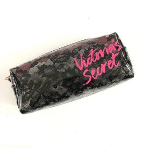 Victoria's Secret Jelly Lace Make Up Bag in Black